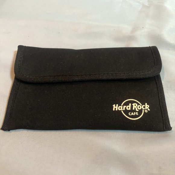 NEW HARD ROCK CAFE Black Neoprene Pouch w Bonus Hard Rock Pen #F57 - Picture 2 of 6
